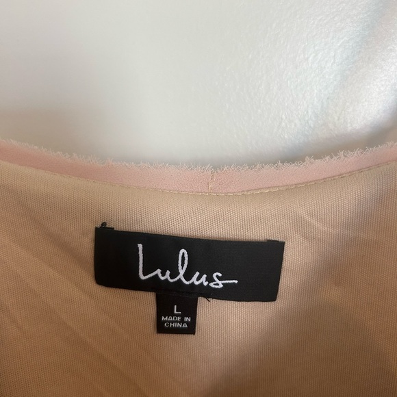 Lulu's Elegant Glam Blush Sequin Mini Dress Large - Picture 3 of 4